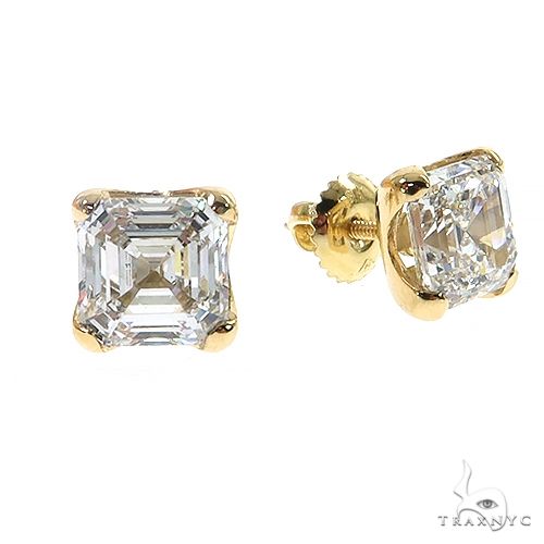 Asscher Cut Diamond Earrings 68695 - Image 2