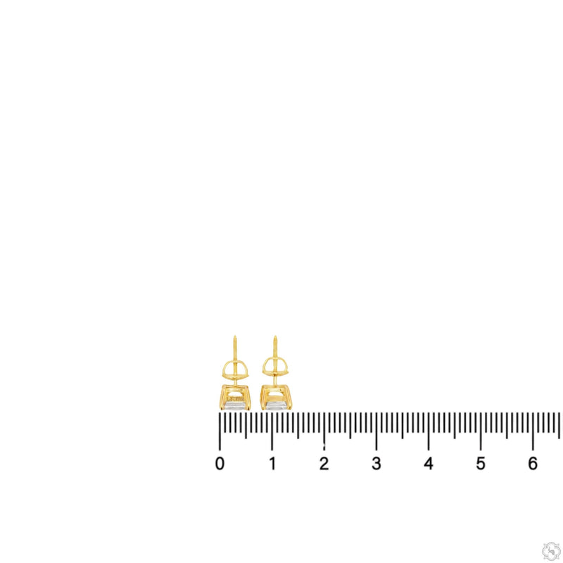 Asscher Cut Diamond Earrings 69432 - Image 5