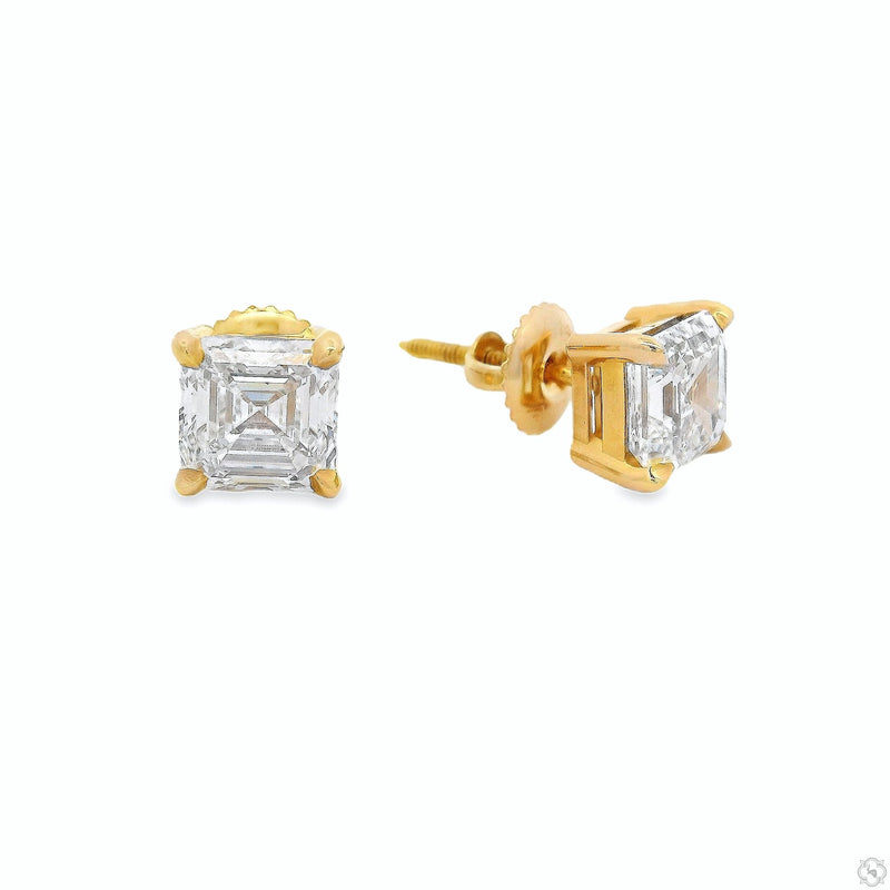 Asscher Cut Diamond Earrings 69432 - Image 2