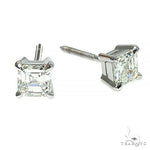 Asscher Cut Diamond Stud Earrings 66404 - Image 3