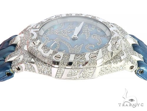 Audemars Piguet Royal Oak Lady Oak Leaves 18K Solid White Gold Diamond Watch 65687 - Image 4