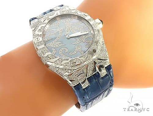 Audemars Piguet Royal Oak Lady Oak Leaves 18K Solid White Gold Diamond Watch 65687 - Image 9