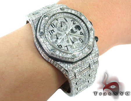 Audemars Piguet Royal Oak Offshore Full Diamond Watch 27854 - Image 13