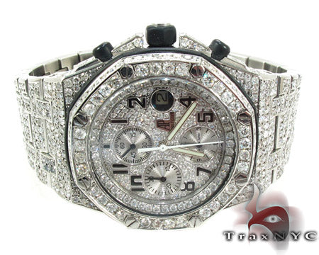 Audemars Piguet Royal Oak Offshore Full Diamond Watch 27854 - Image 5