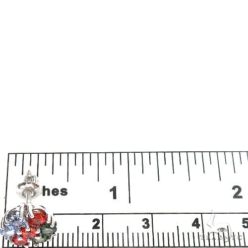 Azerbaijan Sapphire Flower Earrings 67135 - Image 4