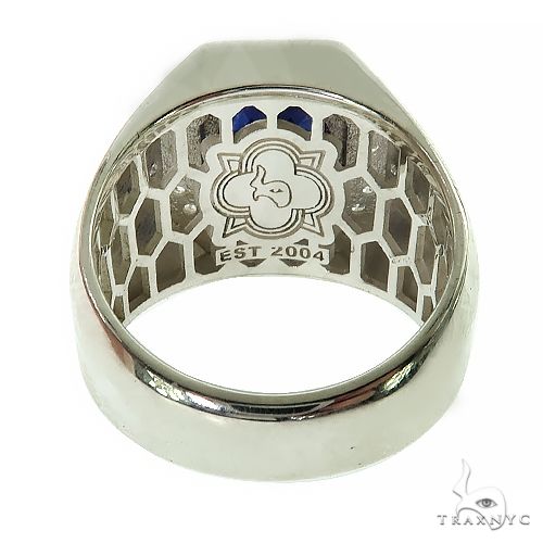 Azure Majesty Oval Sapphire Ring .925 Silver 69622 - Image 4