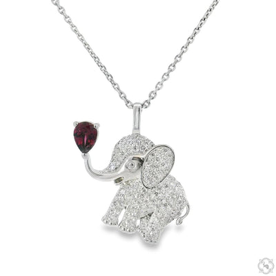 Baby Elephant Diamond Pendant 70735 - Image 1