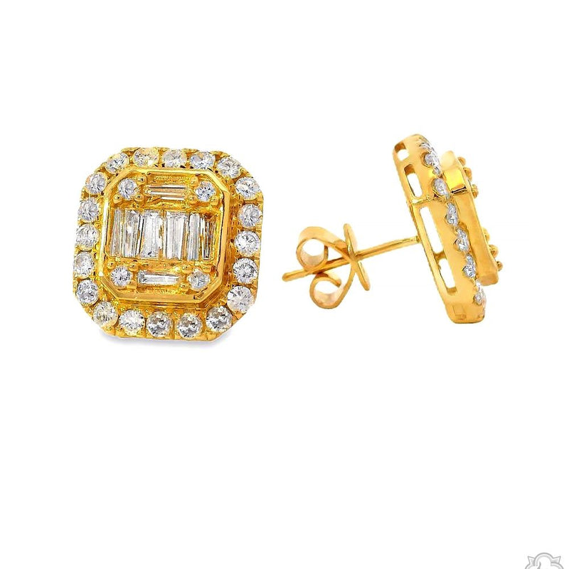 Baguette  Diamond  Earrings 70309 - Image 4
