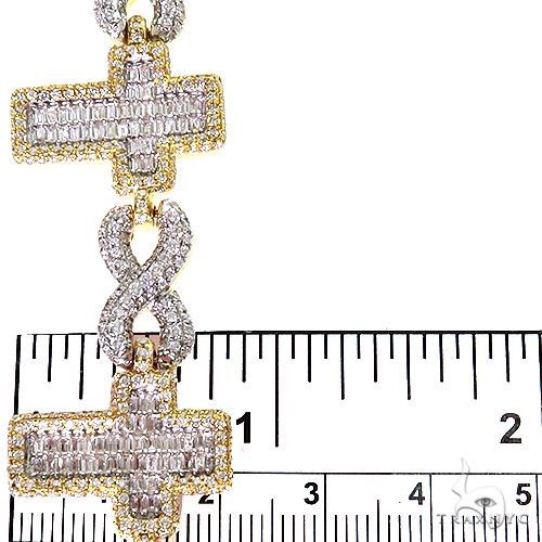Baguette Diamond Cross Bracelet 69704 - Image 6