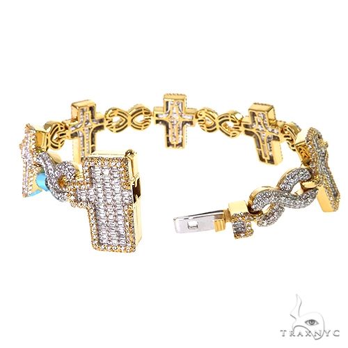 Baguette Diamond Cross Bracelet 69704 - Image 2