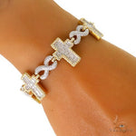 Baguette Diamond Cross Bracelet 69704 - Image 5