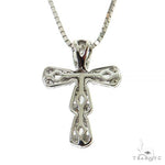 Baguette Diamond Cross Pendant Set 68628 - Image 3