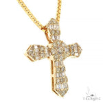 Baguette Diamond Cross Pendant Set 68630 - Image 2