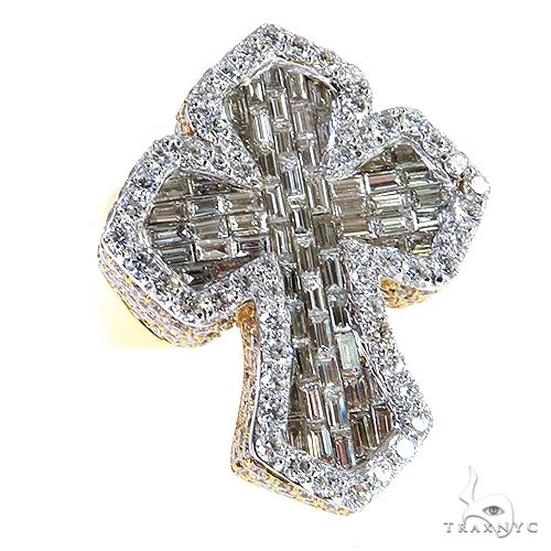 Baguette Diamond Cross Ring 68800 - Image 2