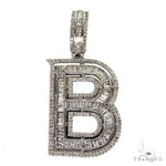 Baguette Diamond Initial Pendant 68998 - Image 1