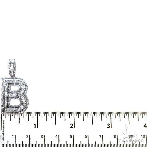 Baguette Diamond Initial Pendant 68998 - Image 4