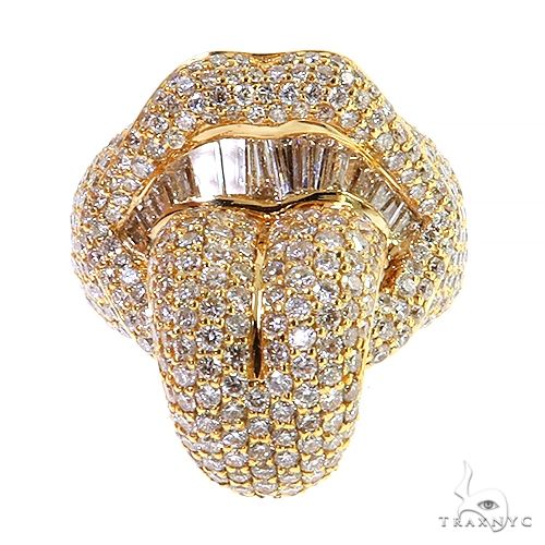 Baguette Diamond Mouth Tongue Ring 68796 – TraxNYC