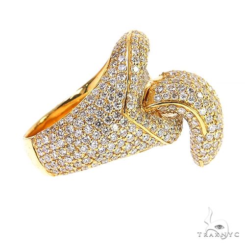 Baguette Diamond Mouth Tongue Ring 68796 - Image 3