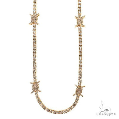 Barbed Wire Diamond Tennis Chain 69705 - Image 1