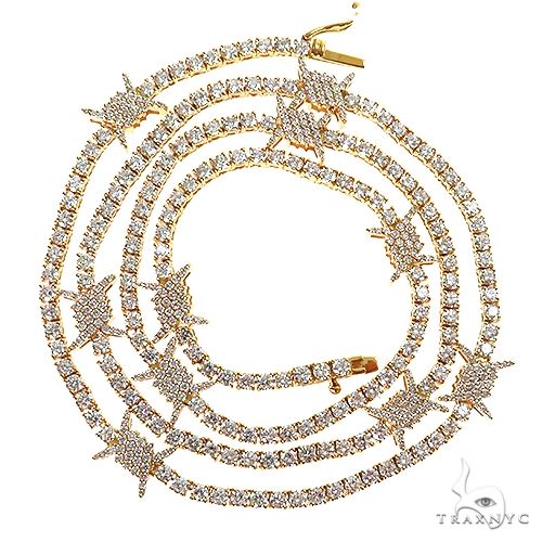 Barbed Wire Diamond Tennis Chain 69705 - Image 4