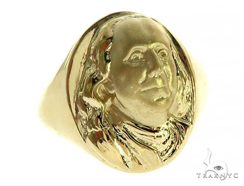 Benjamin Franklin Gold Ring 49780 - Image 1