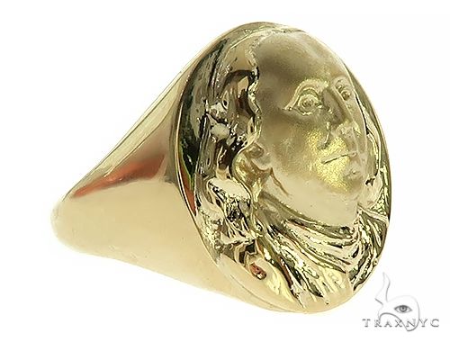 Benjamin Franklin Gold Ring 49780 - Image 3
