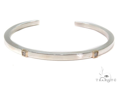 Bezel Diamond Bangle Bracelet 37321 - Image 1