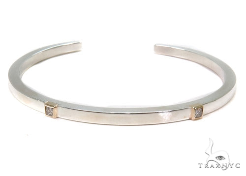 Bezel Diamond Bangle Bracelet 37321 - Image 1