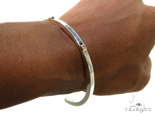 Bezel Diamond Bangle Bracelet 37321 - Image 8