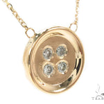 Bezel Diamond Button Necklace 34946 - Image 2
