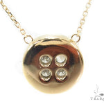 Bezel Diamond Button Necklace 34946 - Image 4