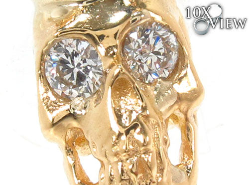 Bezel Diamond Crown Skull Pendant 34380 - Image 2