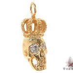 Bezel Diamond Crown Skull Pendant 34380 - Image 4