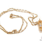 18K Yelow Gold Skull Crown Diamond Set 34381 - Image 12