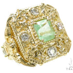 Bezel Diamond Emerald Angel Ring 39843 - Image 1
