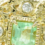 Bezel Diamond Emerald Angel Ring 39843 - Image 3