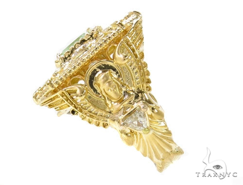 Bezel Diamond Emerald Angel Ring 39843 - Image 4