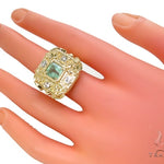 Bezel Diamond Emerald Angel Ring 39843 - Image 7