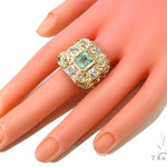 Bezel Diamond Emerald Angel Ring 39843 - Image 8