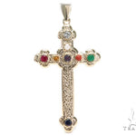Bezel Diamond Gemstone Cross Crucifix 41193 - Image 1