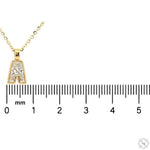 Bezel Diamond Letter Necklace 70857 - Image 6