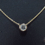 Bezel Diamond Necklace 34422 - Image 11