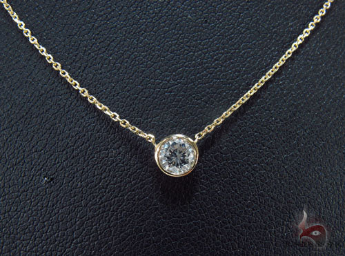 Bezel Diamond Necklace 34422 - Image 11
