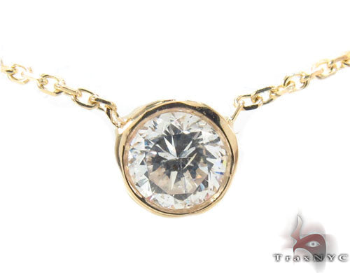 Bezel Diamond Necklace 34422 - Image 2