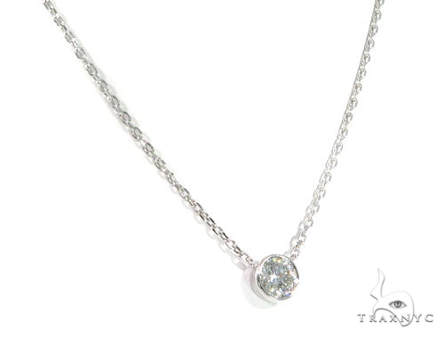 Bezel Diamond Necklace 45416 - Image 2
