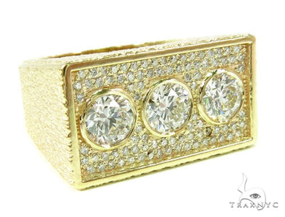 Bezel Custom Diamond Pinky Ring 36937 - Image 1