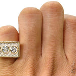 Bezel Custom Diamond Pinky Ring 36937 - Image 8