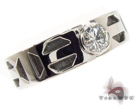 Bezel Diamond Platinum Ring 32218 - Image 1