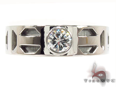 Bezel Diamond Platinum Ring 32218 - Image 2