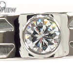 Bezel Diamond Platinum Ring 32218 - Image 3